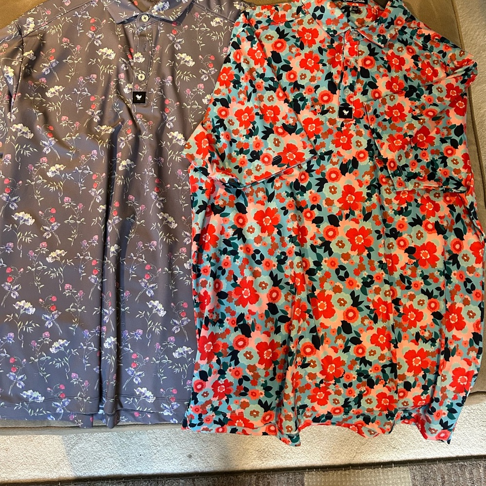 Bad Birdie Golf Shirts Size Large. Sold as bundle